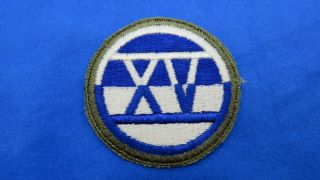 Early 15th Corps (old) Patch W/roman Numerals & Od Border