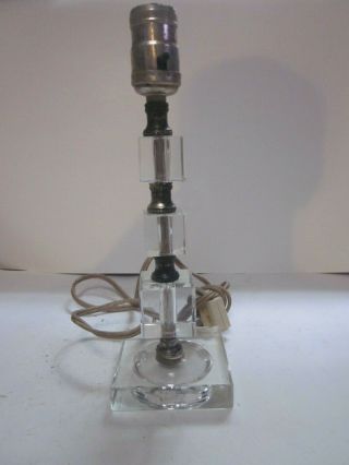 Vintage Square Glass Design Small Table Lamp