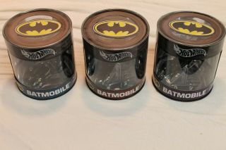 Hot Wheels Batman Cool Collectables Set Of 3 Limited Edition Oil Can Batmobile