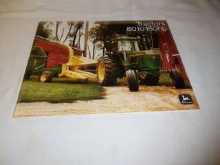 1972 John Deere 80 To 150 Hp Tractors Sales Brochure