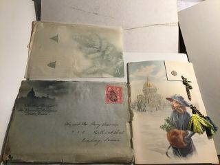 1919 Wwi Era Christmas Card From The Regiment Of Midshipmen Us Navy