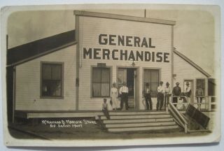 Big Sandy Mt General Store Building Old 1912 Rppc Postcard; Chouteau County