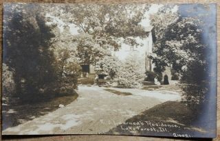 C1910 E.  J.  Learned Residence Lake Forest Il Rppc Orig C.  R.  Childs Chicago