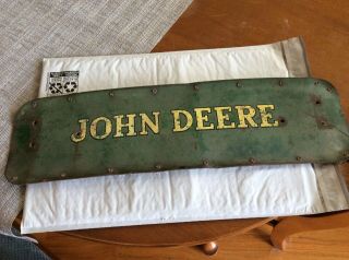 Vintage John Deere Tractor Part Emblem/sign.  Heavy,  Natural Age.  Cool