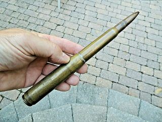 Vintage Large 9 1/2 " Trench Art Bullet Empty Shell Casing For Ashtrays,  Lighters