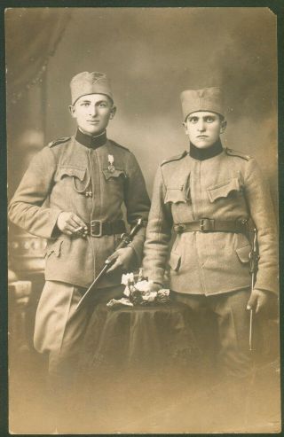 Yugoslavia Serbia Kingdom Kragujevac Soldiers With Bayonet Medal Photo