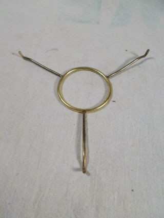 Vintage Miniature Brass 7in Shade Tripod Opening For Burner 2&1/8 Inch