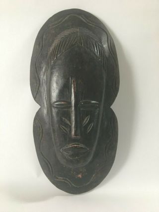 Hand Carved Wooden African Tribal Mask Wall Hanging Cultural Art Folk Art