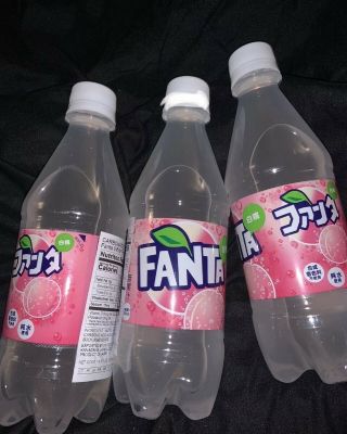 (3) Japanese Fanta White Peach 500ml Bottle Exclusive Import Rare Soda Pop Cola