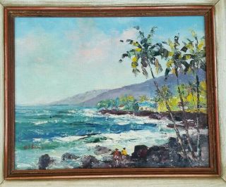 Oshino Okuda Vintage Oil Painting Kona Hawaii St.  Petersburg Church