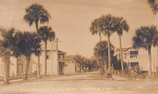 Fl 1900’s Real Photo Florida Dunlawton Avenue Port Orange Fla - Daytona Volusia