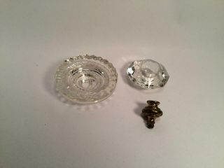 Vintage Crystal Glass Spacer Bobeche Finial Chandelier Parts For Lamp Repair
