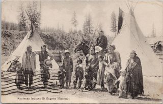 Kootenay Indians St.  Eugene Mission Cranbrook Bc J.  Howard Chapman Postcard G6