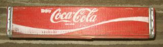 Great Vintage Coca - Cola Coke Wooden Crate Logo Red Soda Bottle Flat Carrier