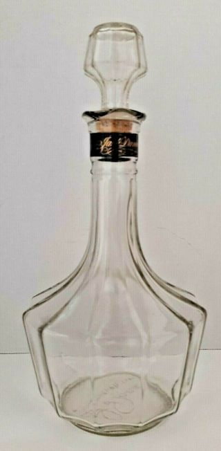 Vintage Marked Jack Daniels Bottle Empty With Cork Stopper Genie Lynchburg Tenn