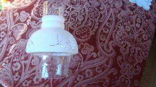 Clear Etch Frosted Glass Oil Lamp Chimney Globe 7 