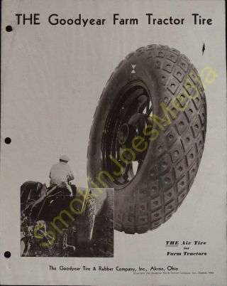 Vintage Advertisement The Goodyear Farm Tractor Tire Air Tire October 1932