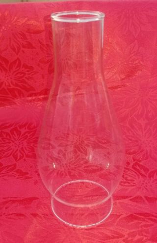 Clear Glass Oil Lamp Chimney Globe 7 3/4 " Tall X 2 3/8 " Diameter Opening