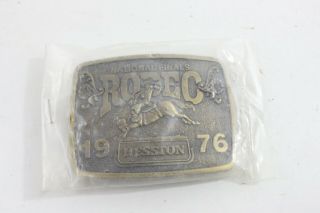 Vintage 1976 Hesston National Finals Rodeo Belt Buckle Limited Edition Farm - A8