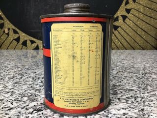 Vintage WHIZ Gear Lubricant Car Auto Oil Service Garage Advertising Tin Can 2