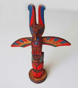 Antique Heida NWC Eskimo Indian Wooden Totem 2