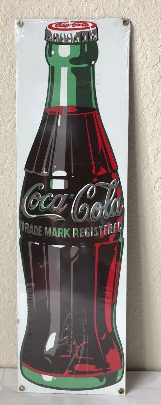 Retro Ande Rooney Coca - Cola Coke Bottle Porcelain Enamel Sign 21x6.  25”
