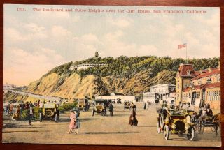 The Boulevard Sutro Heights Near Cliff House San Francisco Ca Litho Ppie 1915