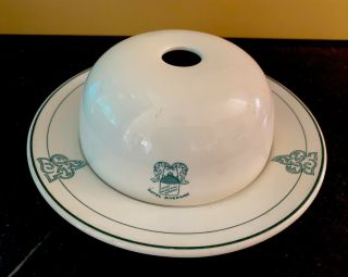 Hotel Riverside Restaurant Dish Cambridge Springs,  Pa China Plate With Cover
