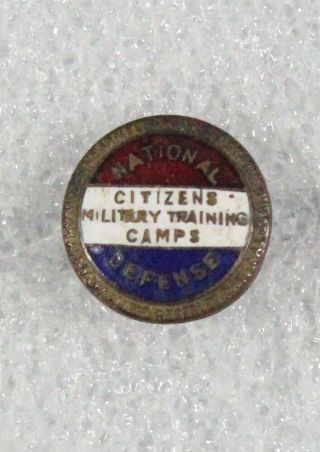 Wwi Home Front - Citizens Military Training Camps Enameled Lapel Pin
