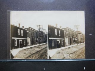 12005.  Ontario.  1912 Rppc.  Yonge Street,  Tara.  Stereoview Card.