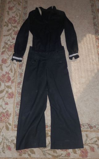 Vintage Us Navy Uniform Wool Pants And Crackerjack Shirt
