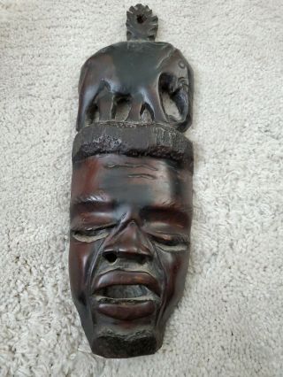 Handcrafted Wooden African Mask/wall Decor