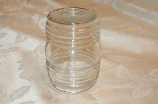 Vintage Style Clear Glass Ribbed Jelly Jar Porch Light Ceiling Globe Shade