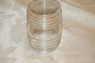 Vintage Style Clear Glass Ribbed Jelly Jar Porch Light Ceiling Globe Shade 3