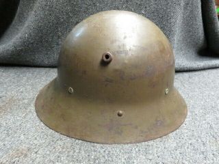 Spanish Civil War Czech Model 1930 Helmet - W/ Liner & Chinstrap -