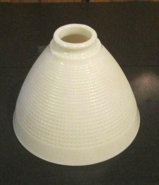 Vintage Milk Glass Globe Torchiere Floor Lamp Shade Waffle Pattern 8 "