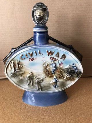 Vintage 1961 Jim Beam Civil War Centennial 1861 - 1961 Decanter