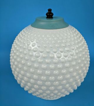 Vintage Hobnail White Glass Lamp Shade Globe Dome & Ceiling Light Fixture