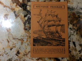 1933 Uss Constitution Grebe Souvenir Old Ironsides Program Puget Sound Navy Yard