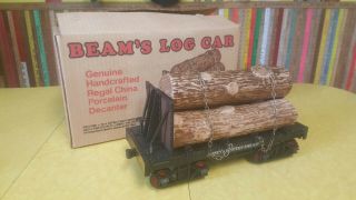 Nos Vintage Jim Beam & Western Railway Log Car Decanter