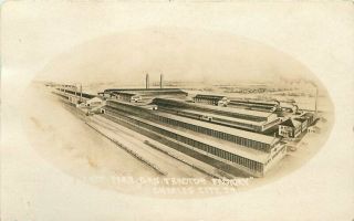 1920 Charles City Iowa Hart - Parr Tractor Factory Rppc Engraving Postcard