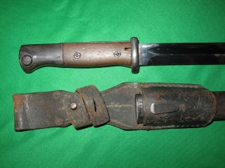 German Ww2 K98 Bayonet With Matching Scabbard And Matching 1942 Frog