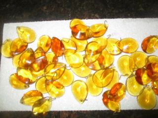 Vintage Amber 40 Small Crystals