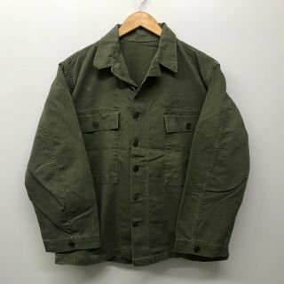 Vintage Us Army Wwii Hbt Cotton Shirt 42/r K - 97