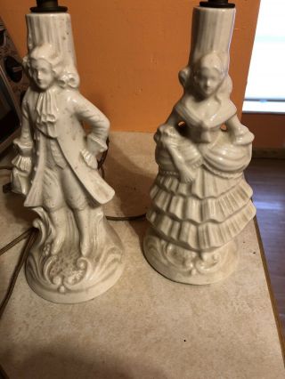 Set Of 2 Victorian Figure Lamps