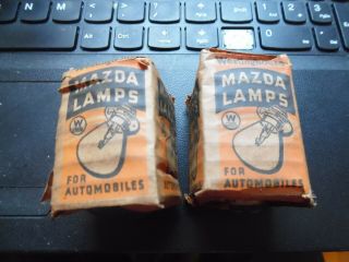 Vintage Two Nos Westinghouse Mazda Lamps 2320c 6 - 8 Volts
