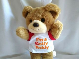Vintage Getty Teddy Bear Getty Oil & Gas Advertising Teddy Bear 1986 2