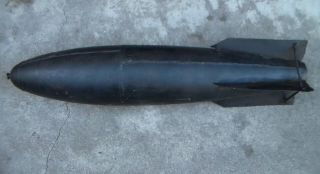 Old Vintage Ww2 Era Allied Aircraft Empty Relic Scrap Metal Trench Art Bomb