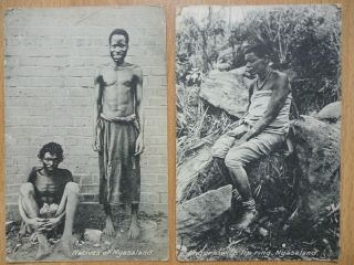 Natives Of Nyasaland Vintage Postcards
