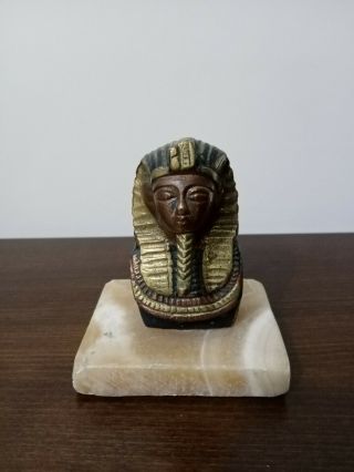 Old Brass Egypt Figure Statue Egyptian Sculpture Ancient Figures Decor